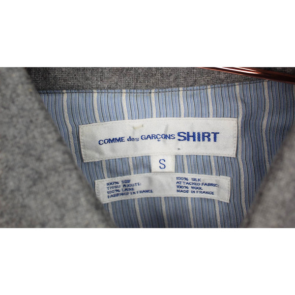 Comme des Garcons silk wool mens long sleeve shirt tiny spot - Picture 10 of 10